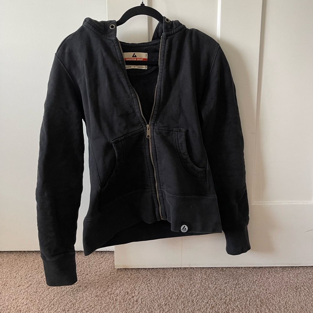 american giant black hoodie womens small